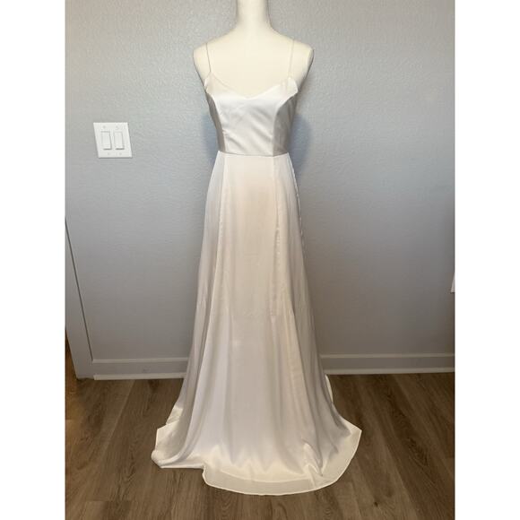 NWT Show Me Your Mumu Wedding Dress S White Ivory Godshaw Goddess Gown Formal - Picture 1 of 3